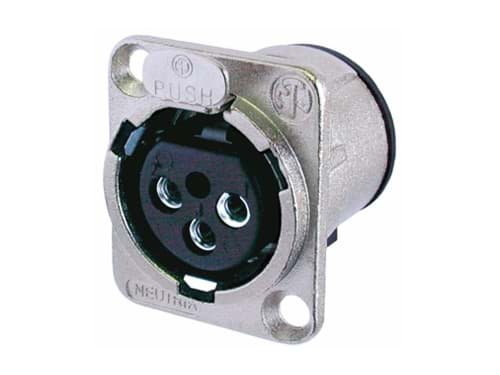 XLR chassis D 3p female PCB-V
