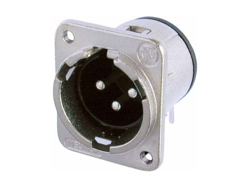 XLR chassis D 3p male PCB-H M3