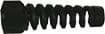 Warteldop met spiraal Dmax 12.5mm zwart