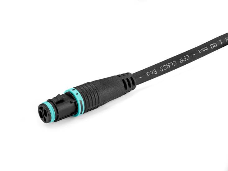 aansluitkabel TH381-female H05RN-F 2x0,75  1.0m aangespoten