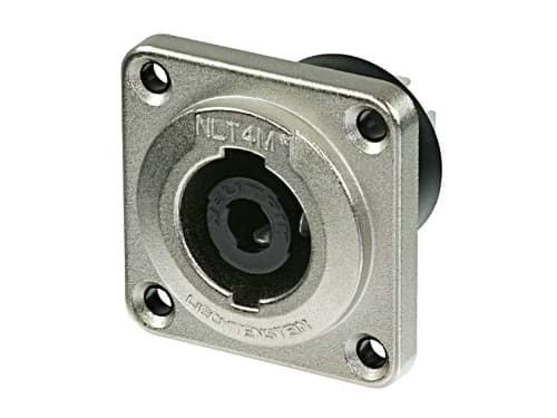 speakON 4-polig chassis metaal male nikkel