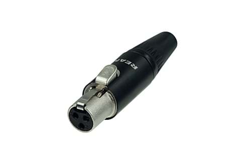 TINY XLR kabeldeel 3p female zwart/goud