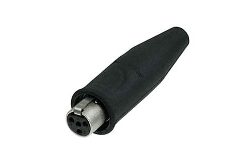 TINY XLR kabeldeel 4p female zwart/goud rubber