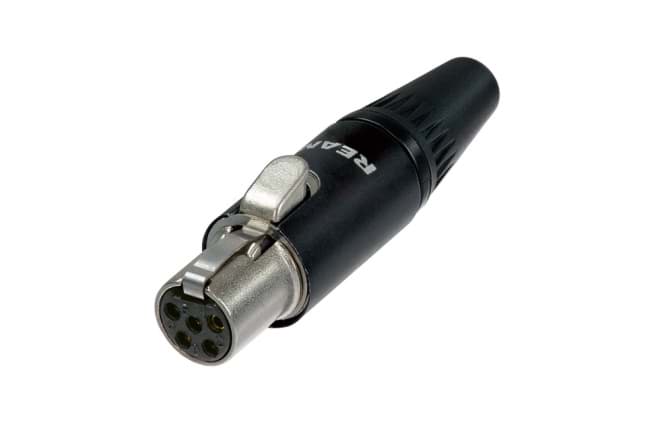 TINY XLR kabeldeel 5p female zwart/goud