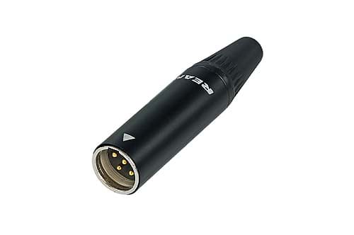 TINY XLR kabeldeel 5p male zwart/goud