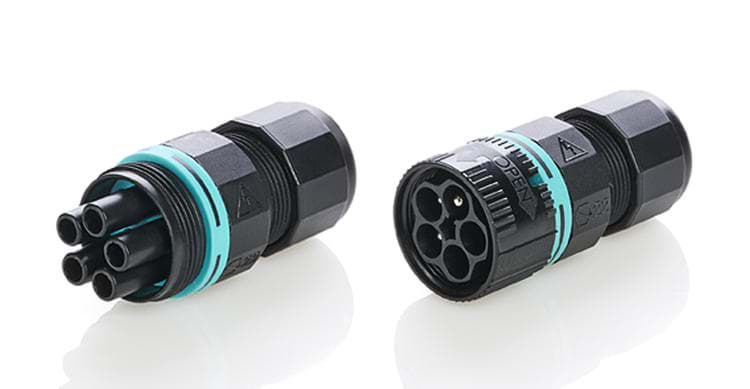 mini-TEEPLUG kabeldeelset 5p pen schroef 17,5A IP68 RETAIL