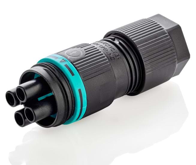 mini-TEEPLUG kabeldeel lang 4p bus schroef 17,5A D7-12 IP68