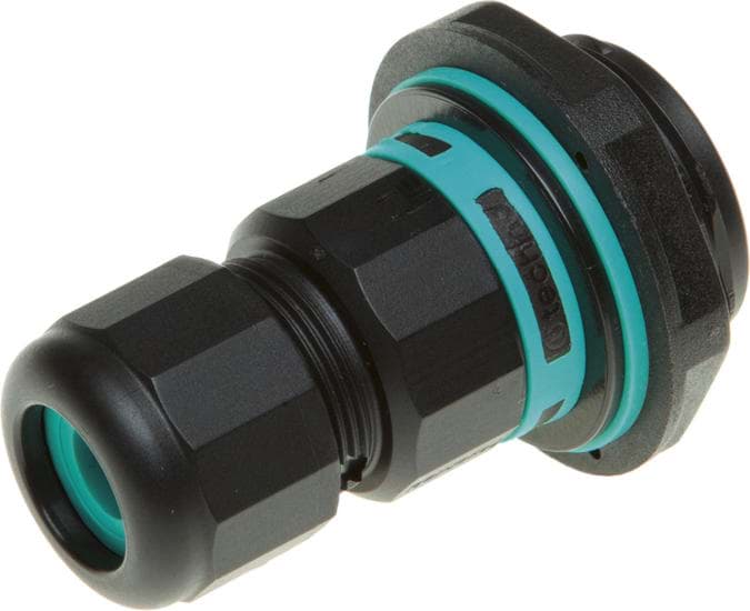 kabelverbinder paneel+moer 4p PIERCING D7-12 IP68