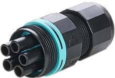 mini-TEEPLUG kabeldeel 5p bus schroef 17,5A D7-12 IP68 BULK