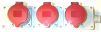 snoercentrale 3xCEE 5p 32A 400V MVD005