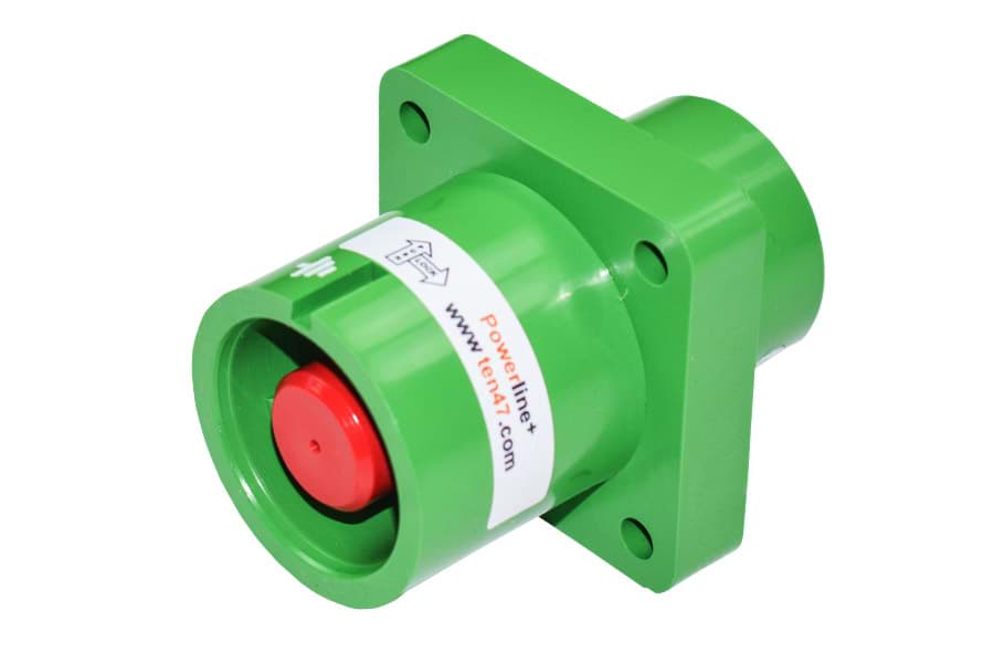 Powerline QC panel-source 500A M12 Female Thread E green
