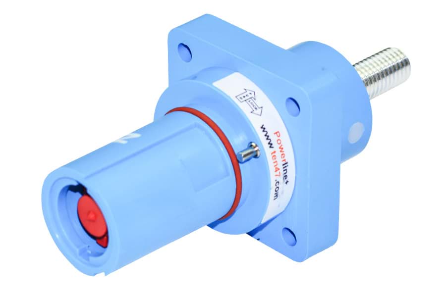 Powerline QC panel-drain 500A M12 Post N blue