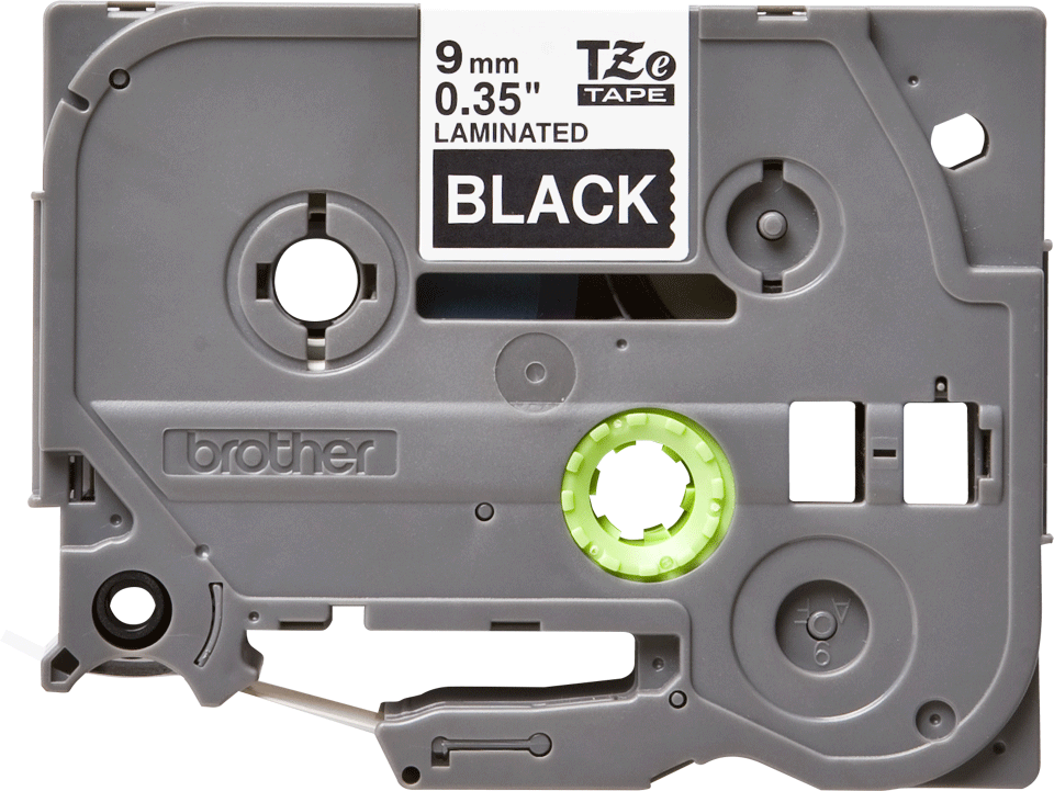 tape TZ  9mm wit op zwart L=8m