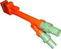 Powerline railklem + dubbel drain E groen