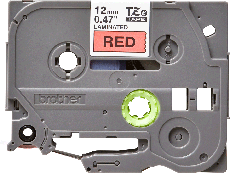 tape TZ 12mm zwart op rood L=8m
