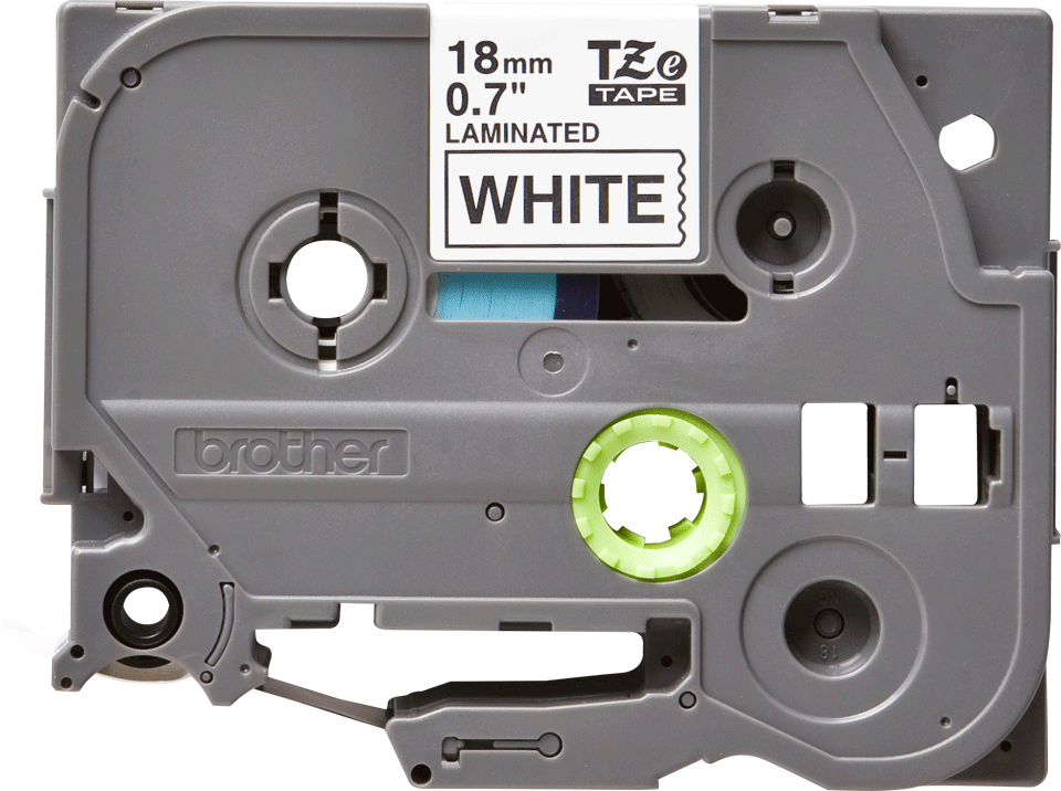 tape TZ 18mm zwart op wit L=8m