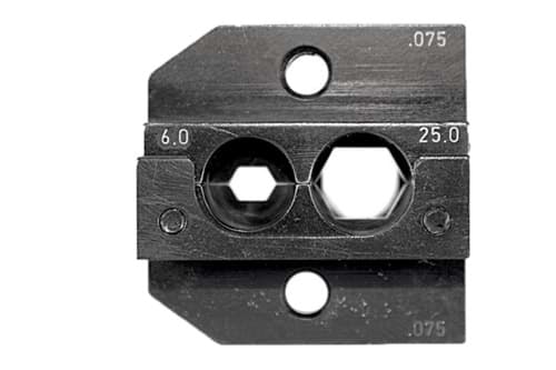 Krimpinzetstuk PEW12 gedraaide contacten 6/25mm2 5mm +Locator