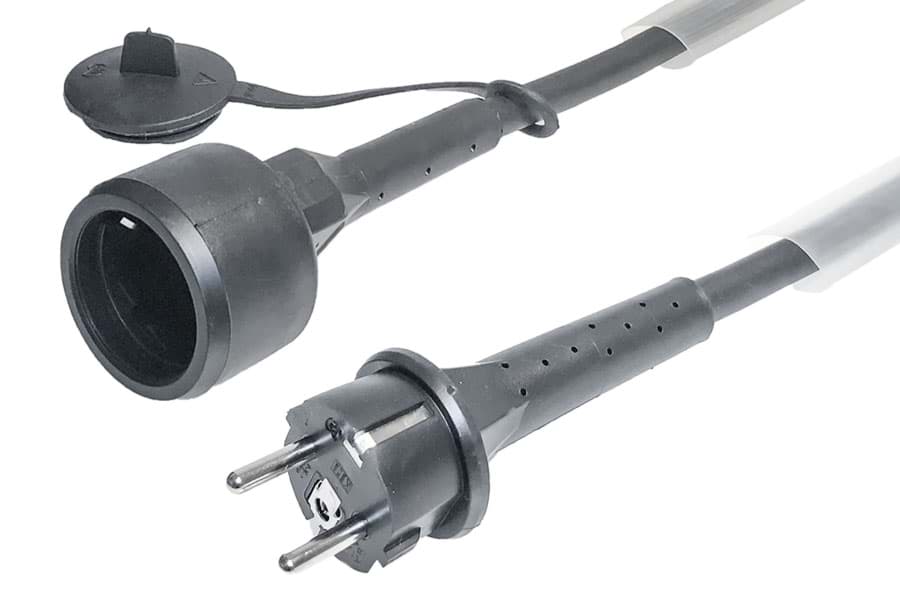 verlengkabel H07RNF 1,5mm2 Schuko L-GRIP 2p+ra/bus 10m aangespoten