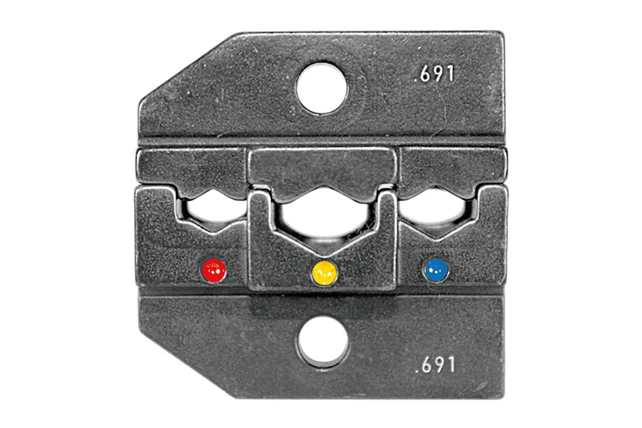 Krimpinzetstuk PEW12 kabelverbinders rood/blauw/geel ISO