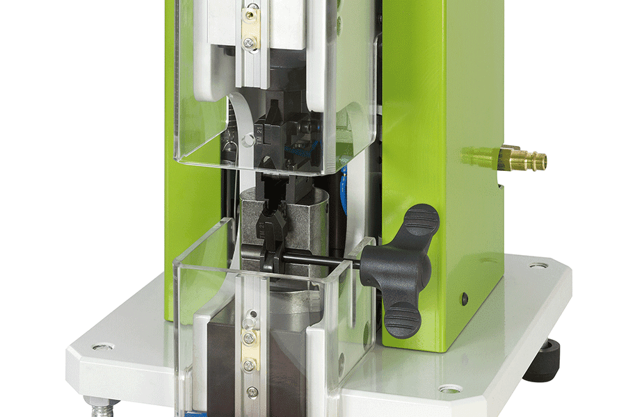 Pneumatische Krimpmachine CM25-2 met krimp Hirose TM11
