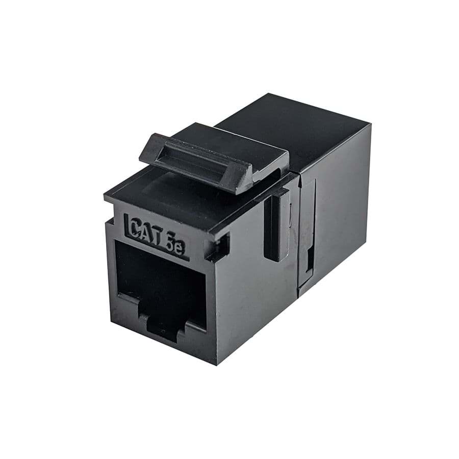 keystone RJ45/RJ45 CAT5E UTP zwart SCP