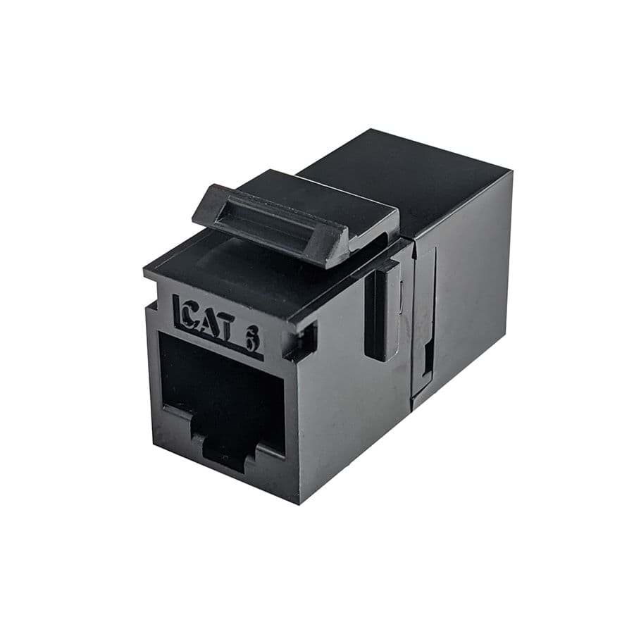 keystone RJ45/RJ45 CAT6 UTP zwart SCP