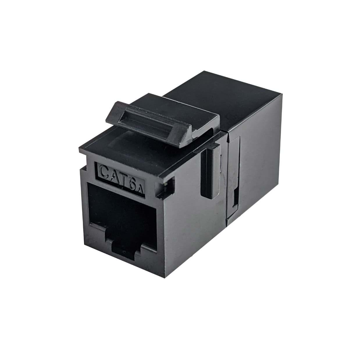 keystone RJ45/RJ45 CAT6A UTP zwart SCP