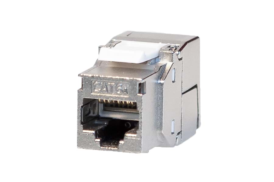 keystone RJ45/110-Toolless CAT6A 10G full-shield witte clip SCP