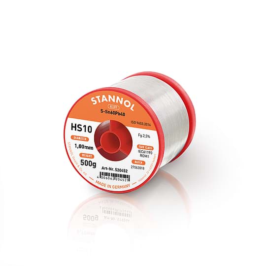 Soldeertin lood Sn60Pb40 HS10 2,5% 1,0mm 500g Stannol