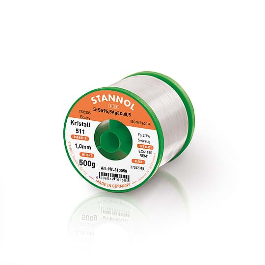 Soldeertin loodvrij TSC305 Sn96,5Ag3Cu0,5  1,0mm 500g Stannol