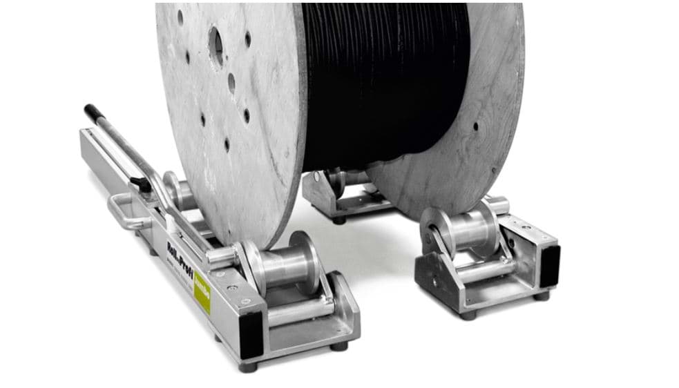 Jumbo trommelafwikkelaar sloffen voor haspels 50-180cm breedte 1500kg