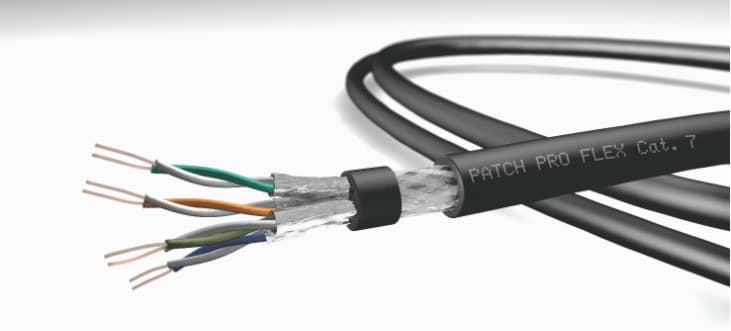 datakabel PATCH CAT7 S/FTP 4PxAWG23/7 PUR zwart MFO23 Draka MTR