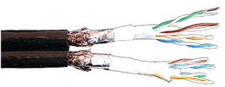 datakabel DUO CAT5E SFTP AWG24/7 PUR zwart