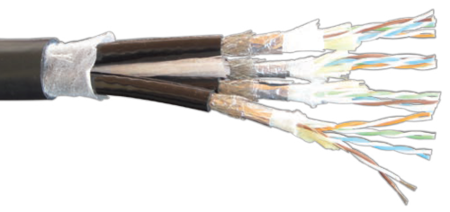datakabel MULTI 4x CAT5E SF/UTP AWG24/7 PVC zwart Proplex Ultra