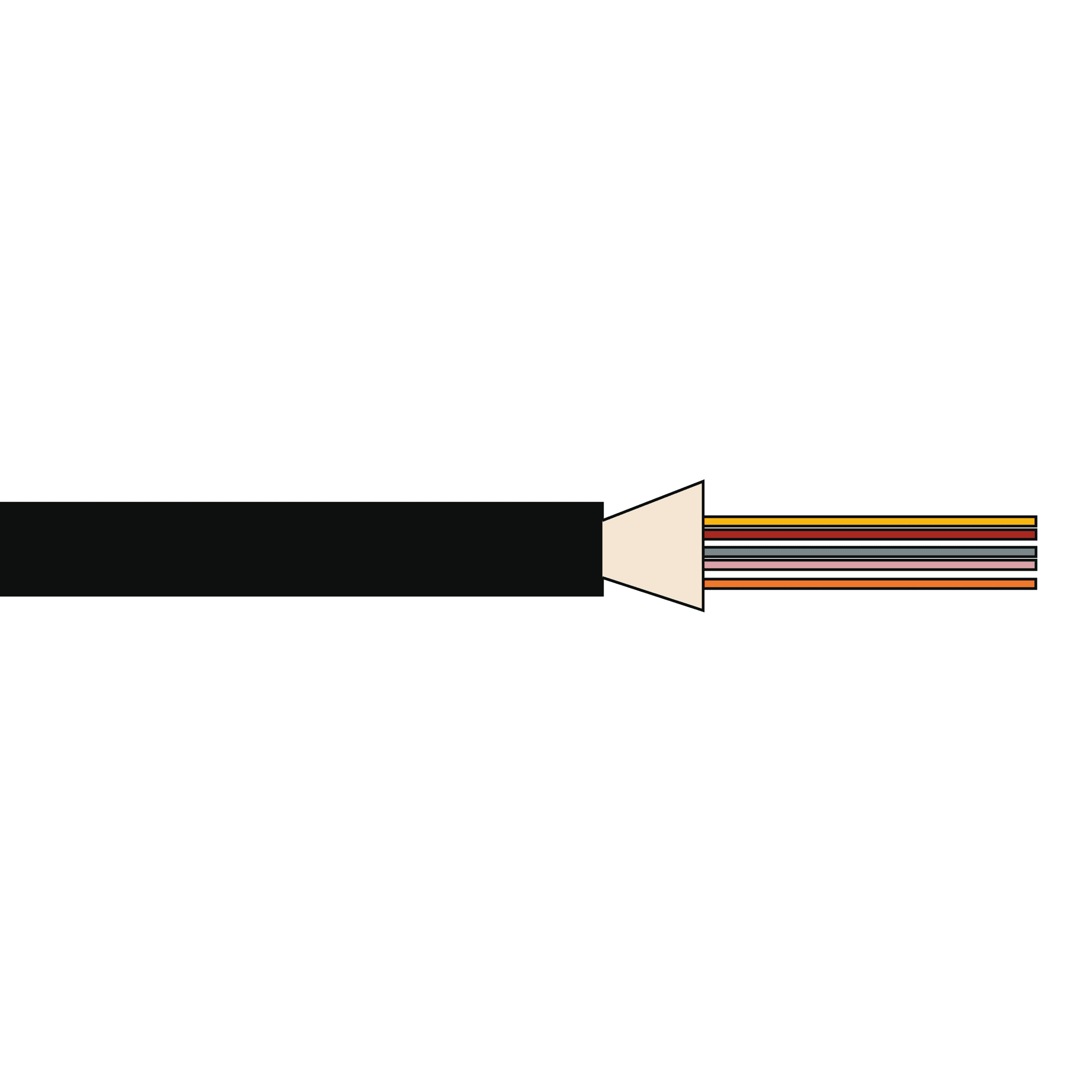Distribution cable TB MultiMode 24xOM3 900um Dca-s1d1a1 black
