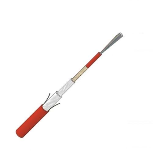Fiber Optic Universal ZGGFR Safety Cable E30 12xOM3 50/125 red
