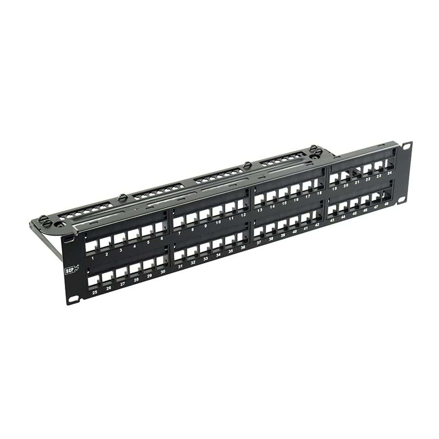 patchpaneel voor keystones 2HE 48 voudig
