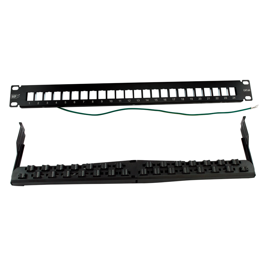 patchpaneel voor keystones 1HE 24 voudig SHIELDED SCP