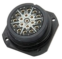 Showline 19 pin panel w/out nut fem. black crimp LNE