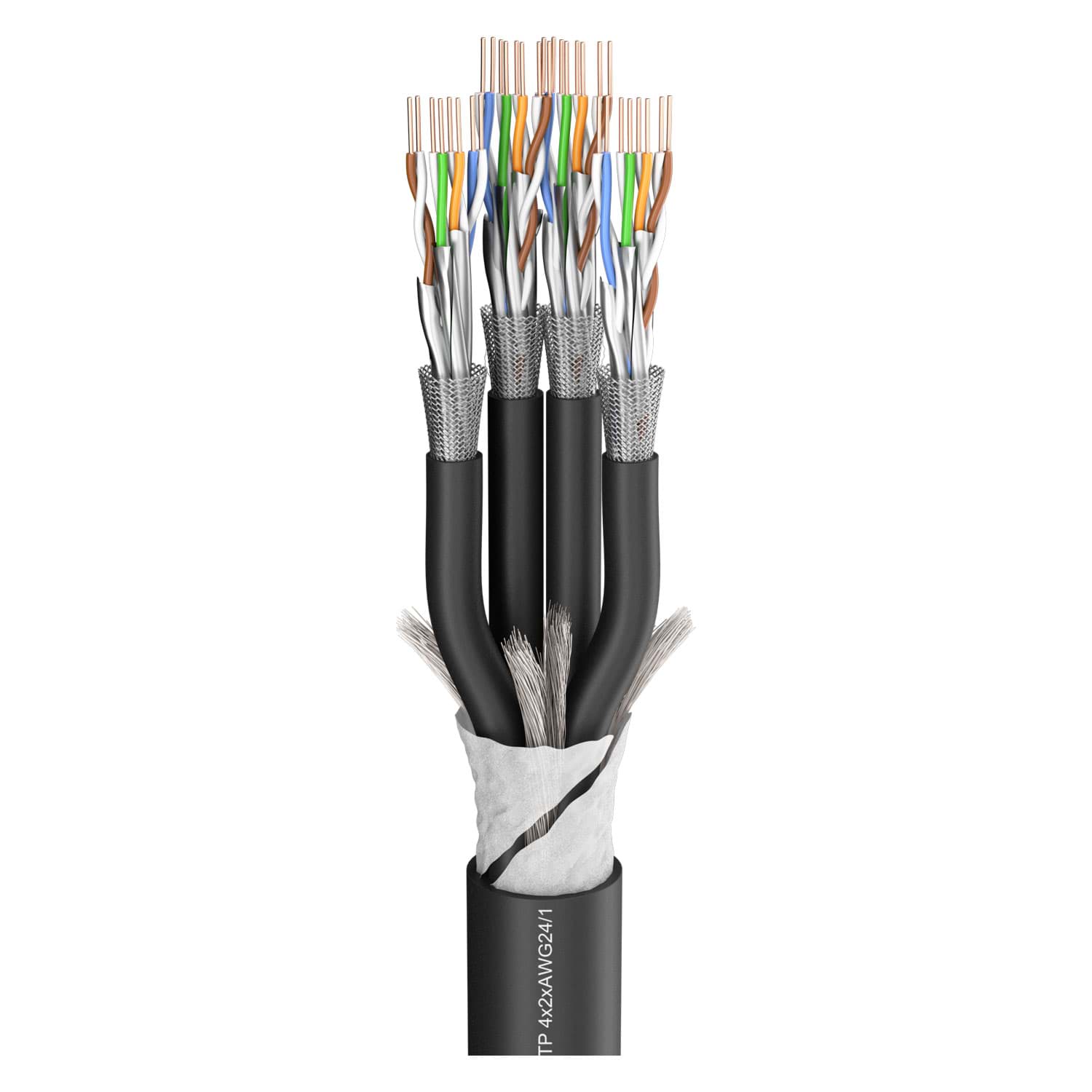 combikabel 4xCAT7 AWG24/1 PVC Sommer