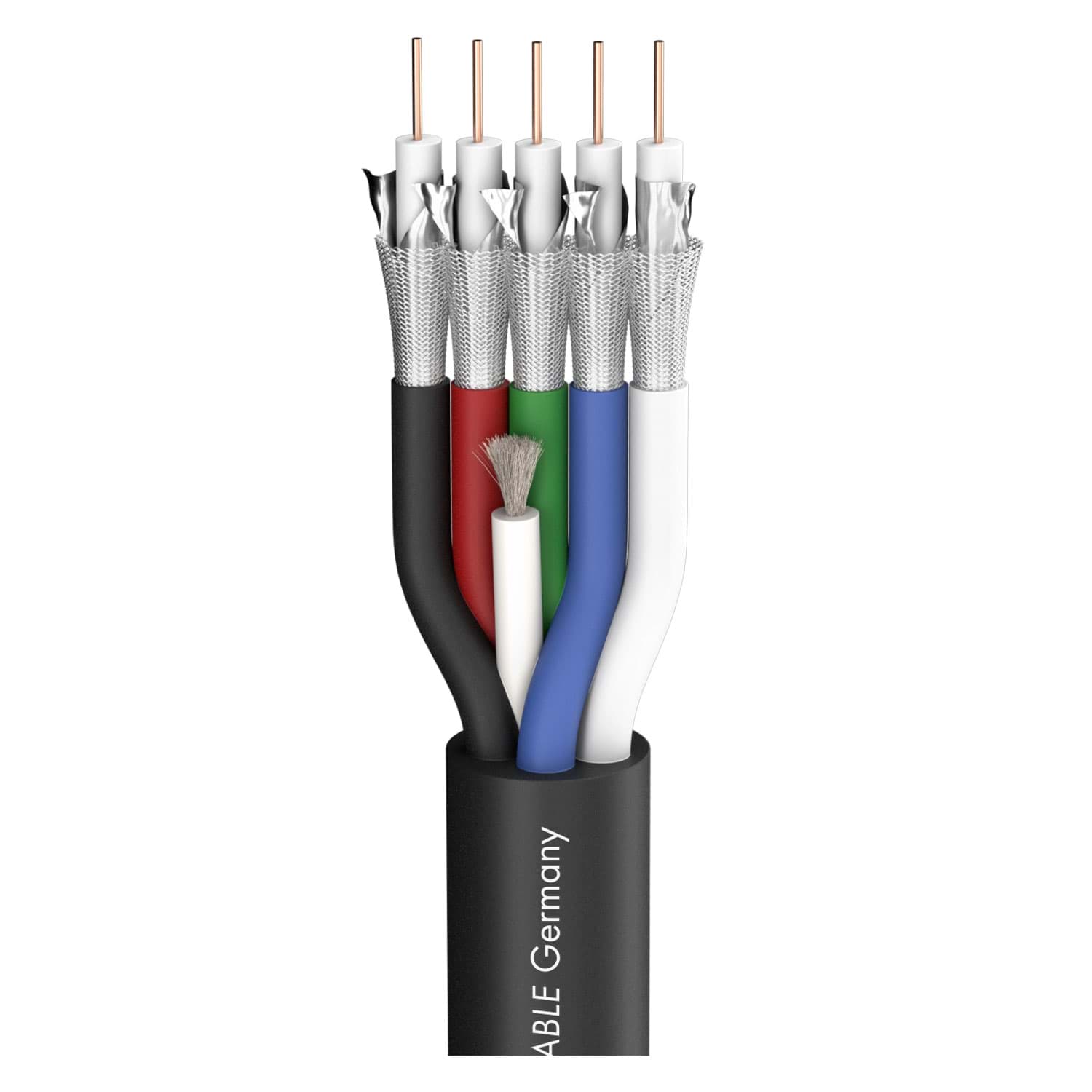 multicoax 5x 0,6/2,8/4,5AF PVC zwart Transit 5 HD Sommer