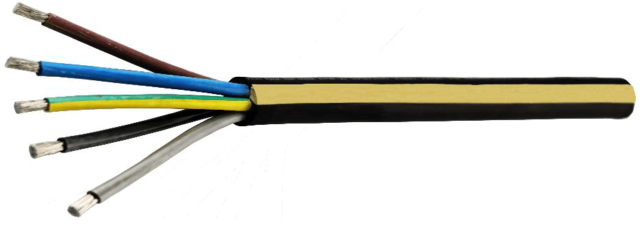Alukaflex kabel 07BN4-AF  5G 16mm2 rubber Eca zwart