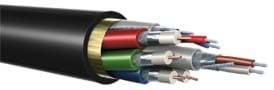 Combikabel VIDEO+SIGNAL (5x0,6/2,8AF + 2x[2x0,22mm2]CY) PVC zwart