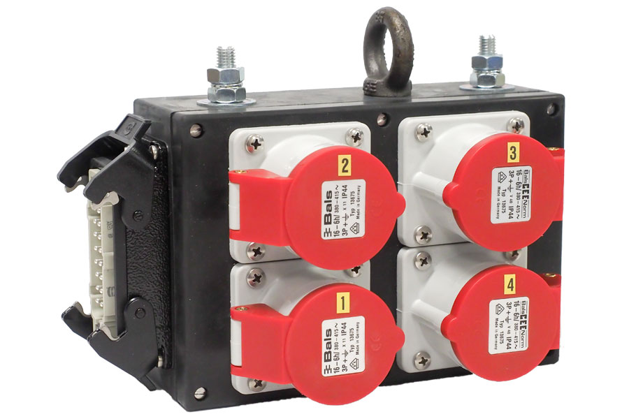 motor breakout box H16p>4xCEE4p rood 2xM10 1-4/5-8/9-12/13-16 Bals