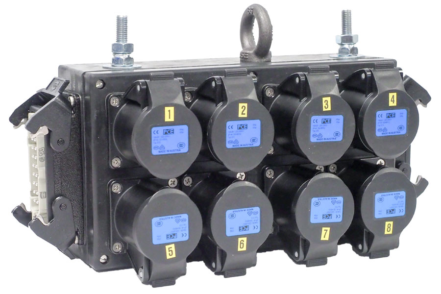 breakout box H16p 1+9 DL>8x CEE16A PCE 2xM10