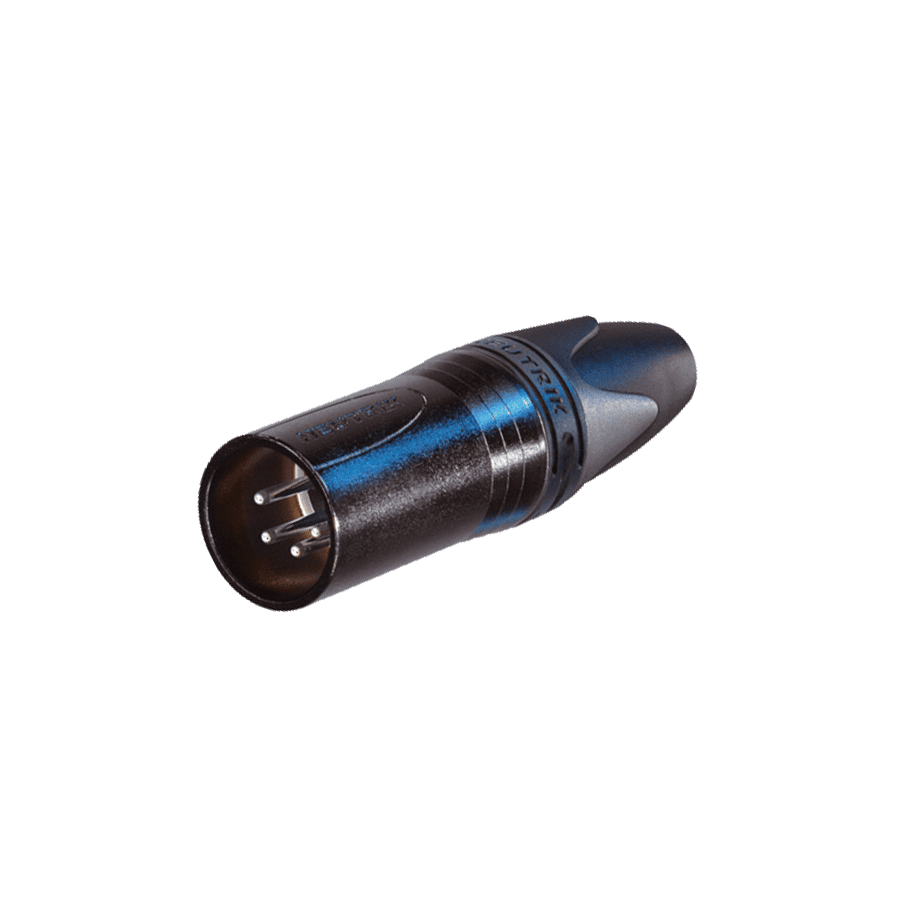 DMX afsluiter XLR 4p male zwart Neutrik