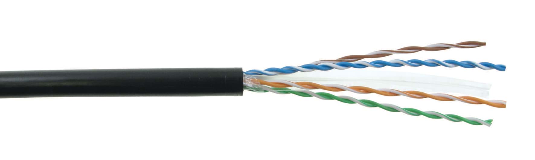 datakabel CAT6 U/UTP 550MHz 4PxAWG23 PE+GEL zwart SCP HA305
