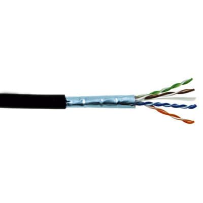 datakabel CAT6 F/UTP 550MHz 4PxAWG23 PE+GEL zwart SCP HA305