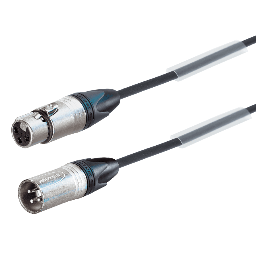 microfoonkabel FLEX zwart XLR 3p nikkel 25m perivox-Neutrik