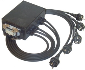 breakin box 5x schuko RA+BF RNF3G1.5 1.3m > Han 10 polig 1+6